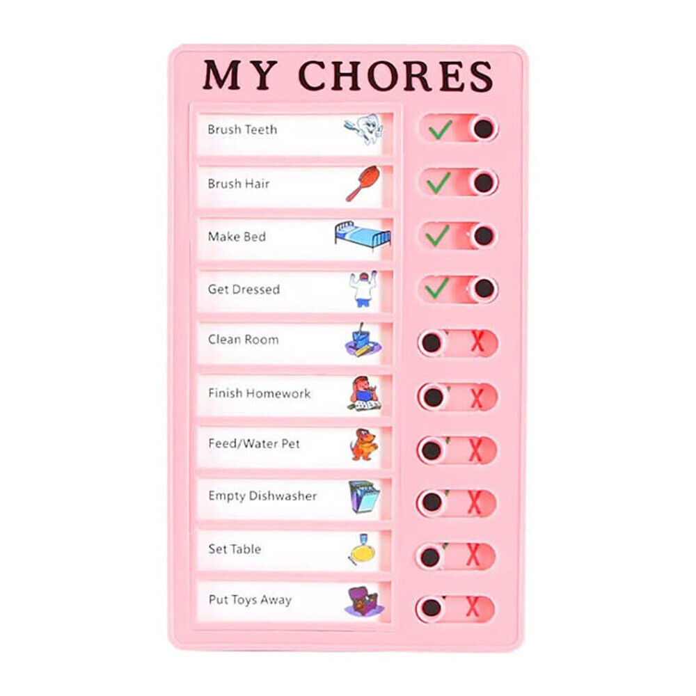 thumbnail image 2 of 4 Pack Dry Erase Memo Boards With 10 Paper Cards - Reusable Chore Chart, To-Do List, RV Checklist (Blue, Pink, Green, White) 2 of 13