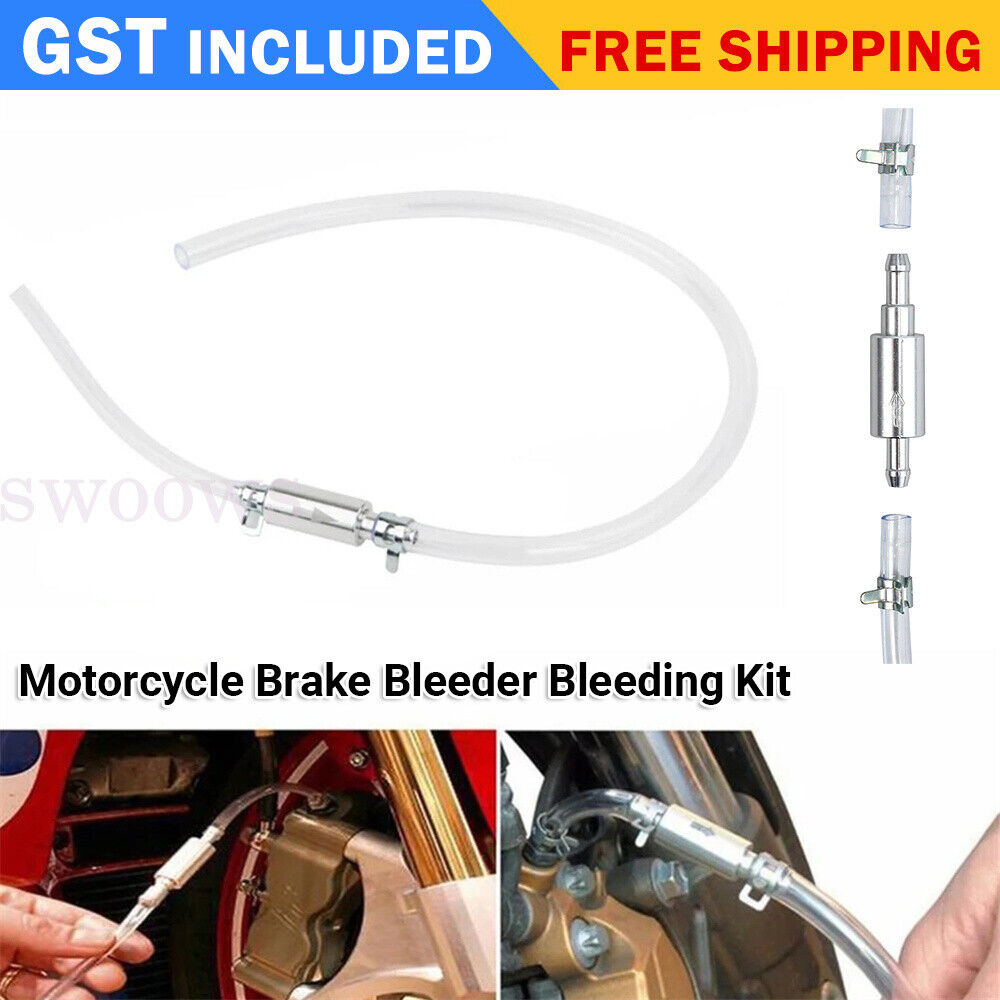 Car Motorcycle Brake Bleeder Bleeding Kit Clutch Caliper Nipple Fluid