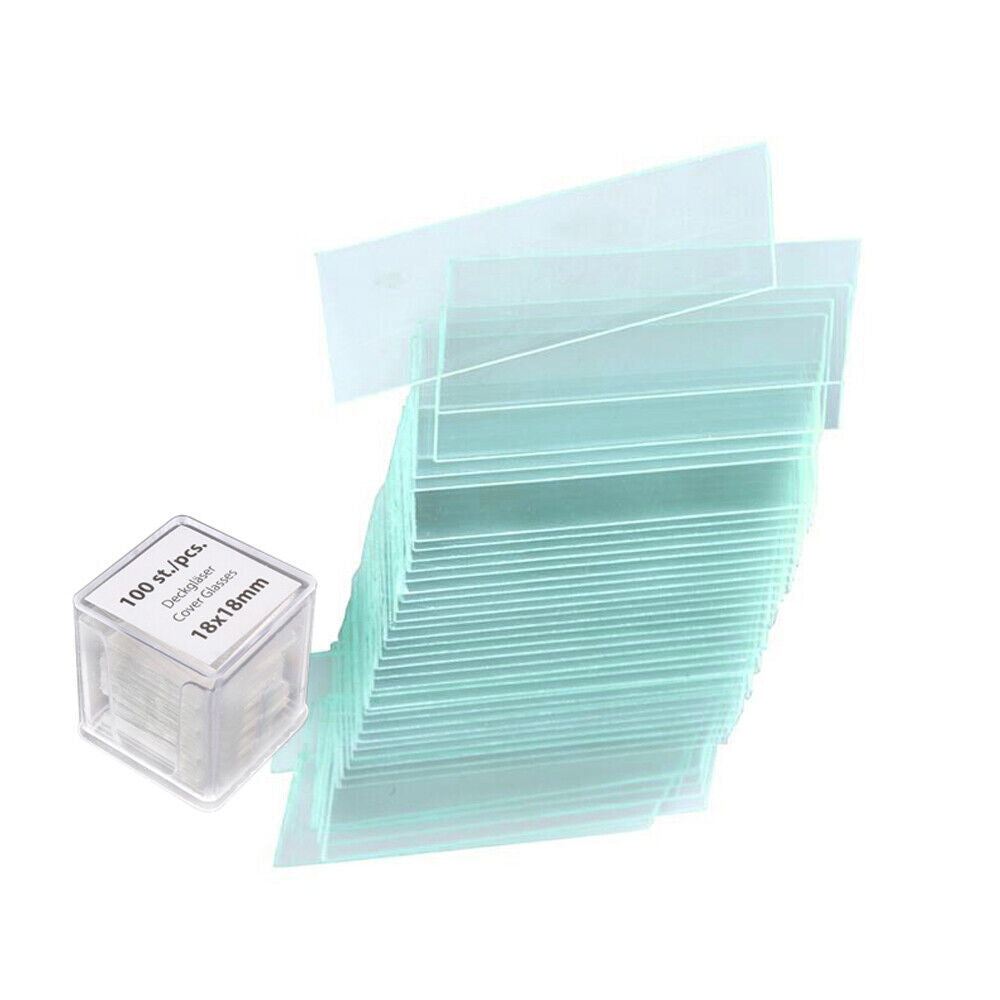 100PCS 18*18mm Coverslip Glass Blood Coverslip for Microscope