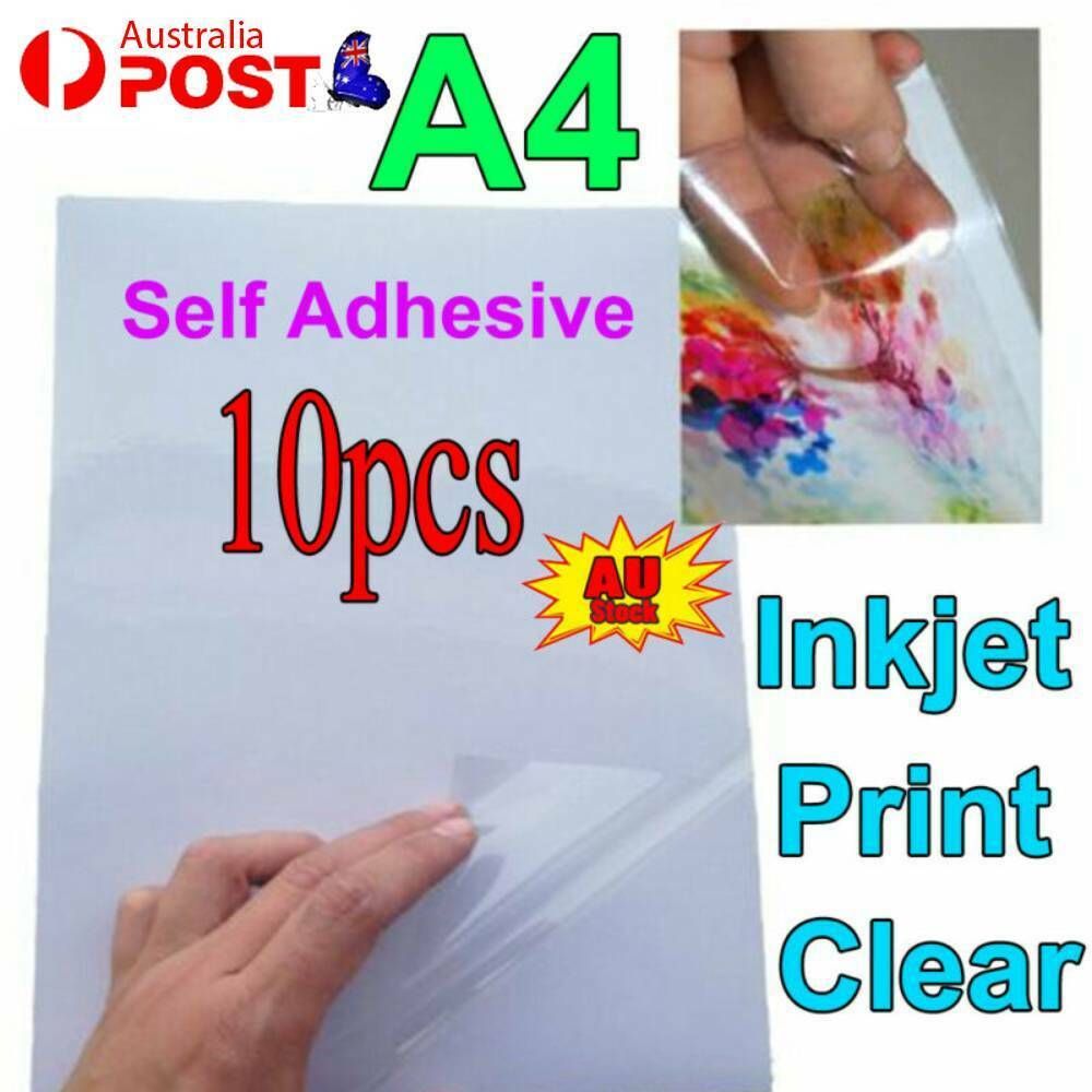 A4 Transparent Clear Glossy Sticker Paper Label for inkjet printer