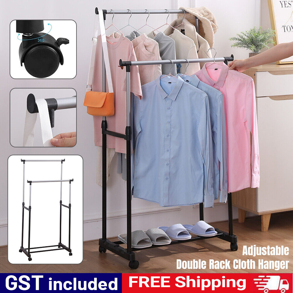 Floor Garment Drying Rack Clothes Stand Clothes Hanger Dryer Storage R