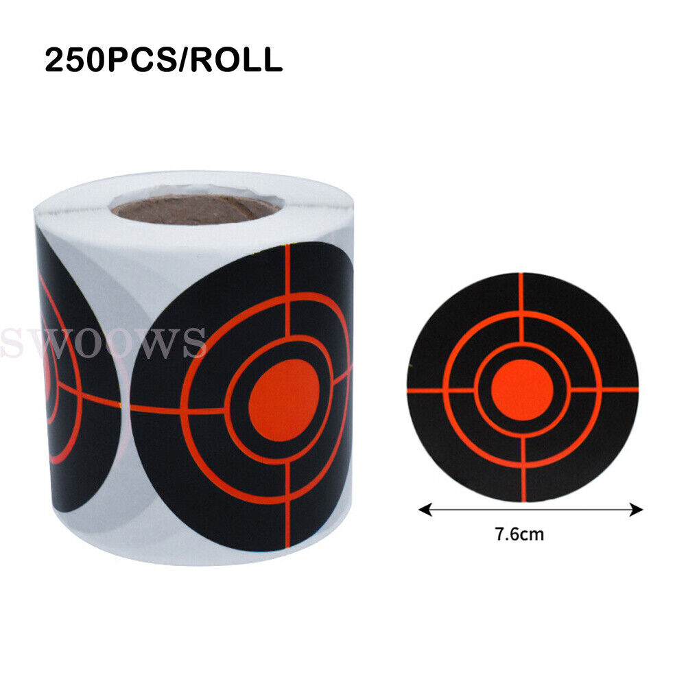 250X/Roll Shooting Target Self Adhesive Target Sticker Targets Splatte