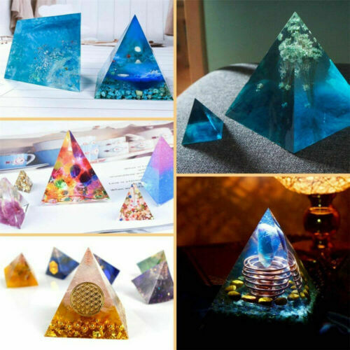 Pyramid Silicone Mold Epoxy Resin Jewelry Making Candle Mould Pendant Craft DIY