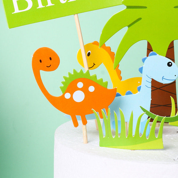 11pcs Dinosaur Cake Topper Dinosaurs Cupcake Birthday Party Cake Decor Kids Fun