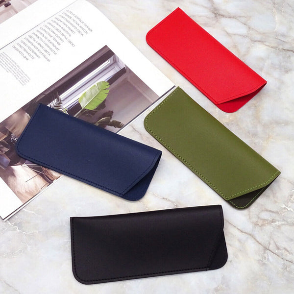 New PU Reading Glasses Case Leather Knife Edge Glasses Sunglasses