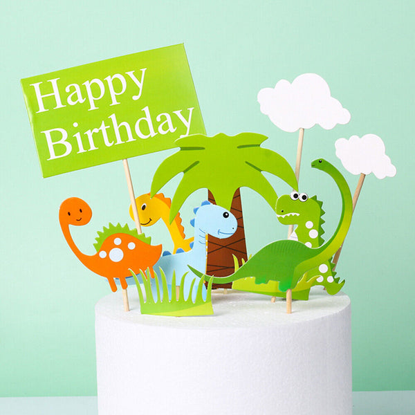 11pcs Dinosaur Cake Topper Dinosaurs Cupcake Birthday Party Cake Decor Kids Fun