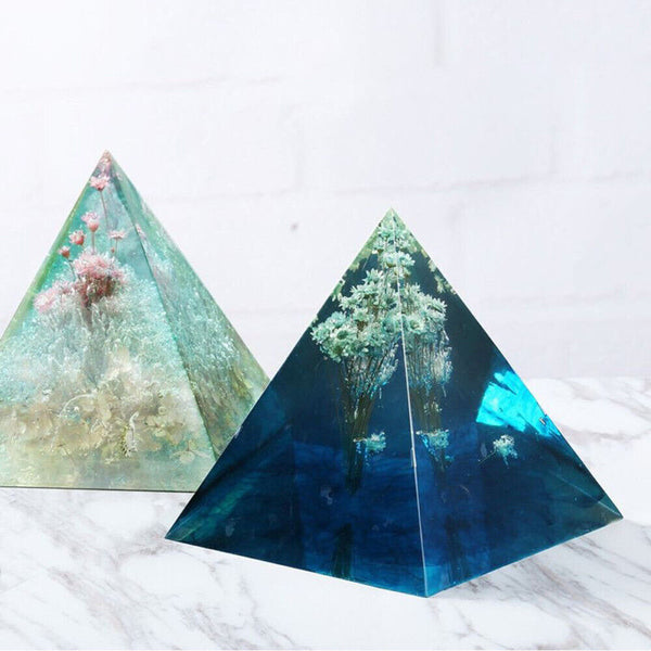 Pyramid Silicone Mold Epoxy Resin Jewelry Making Candle Mould Pendant Craft DIY