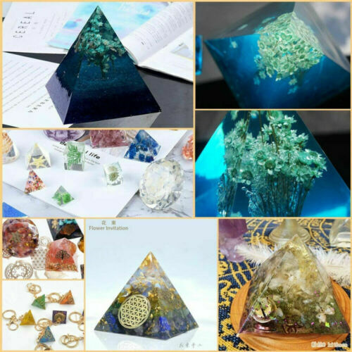 Pyramid Silicone Mold Epoxy Resin Jewelry Making Candle Mould Pendant Craft DIY