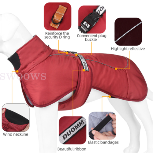 Waterproof Winter Warm Pet Dog Coats Jacket Outdoor Clothes Vest Puppy Coat