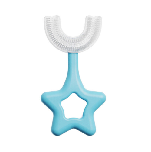 Kids U Shaped Toothbrush Soft Silicone Brush Head 360° Oral Teeth Cleaning Brush