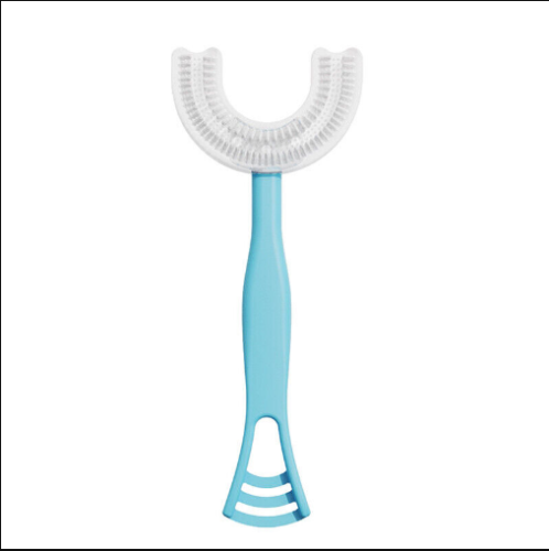 Kids U Shaped Toothbrush Soft Silicone Brush Head 360° Oral Teeth Cleaning Brush
