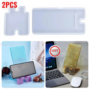 2x Silicone Mobile Phone Stand Mould Holder Casting Mold Resin Epoxy Craft DIY