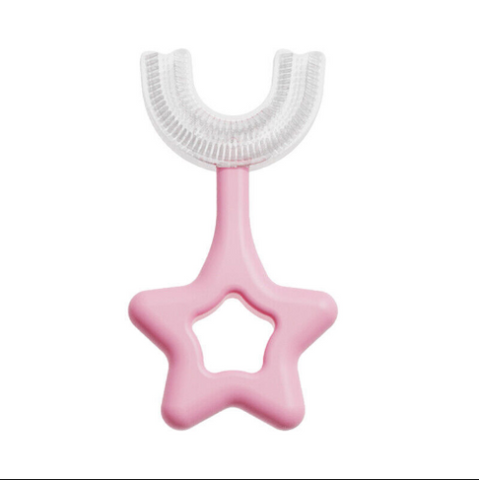 Kids U Shaped Toothbrush Soft Silicone Brush Head 360° Oral Teeth Cleaning Brush