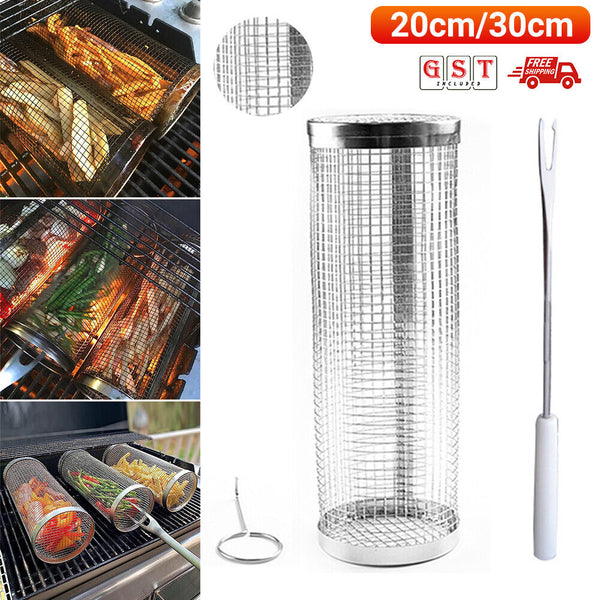 BBQ Net Cooking Tool BBQ Grill Basket for Outdoor Picnic Camping Bonfire Party