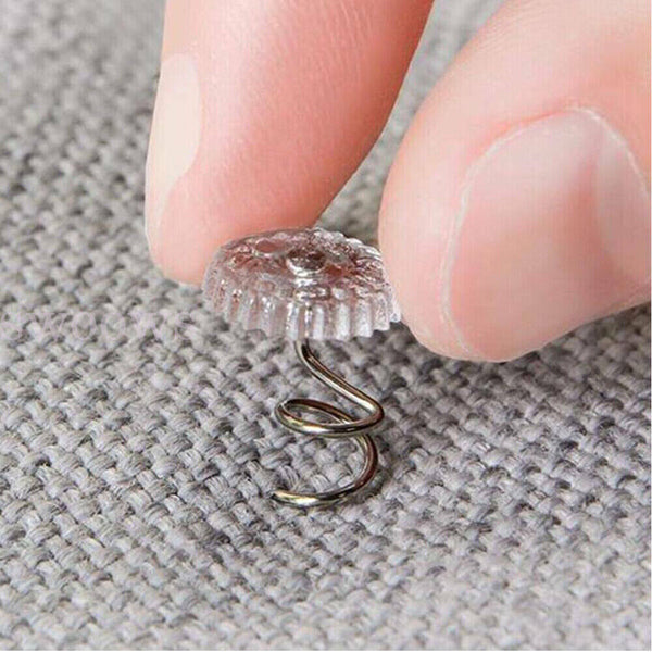 Up 200pc Clear Heads Twist Pins Upholstery For Bedskirts Blanket Slipcovers Car