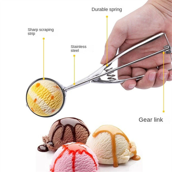 Ice Cream Scoop Stainless Steel Cookie Mash Muffin Spoon IceCream 4/ 5/ 6cm AUS