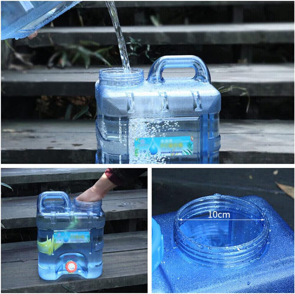 Portable Water Bucket Camping Water Container Outlet Tap Barrel Outdoor 5-25L