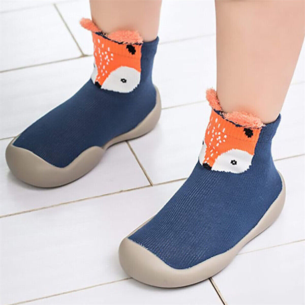 Kids Baby Girl Boys Toddler Anti-slip Soft Slippers Socks Cotton  Slippers Shoes