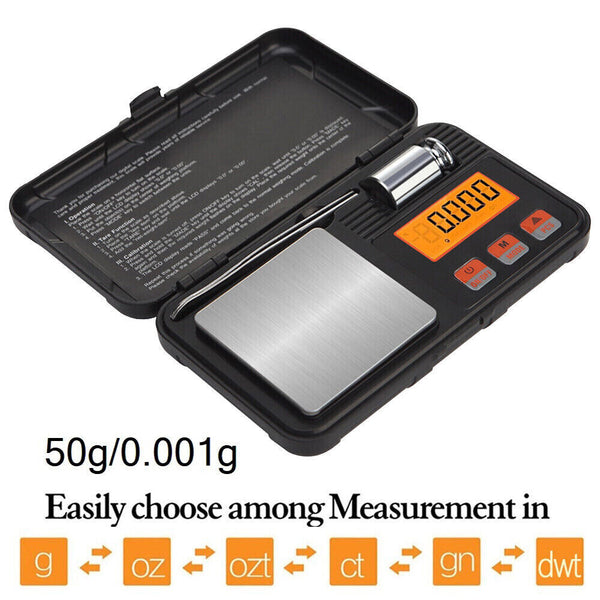 Mini Pocket  Digital Scales 50g/0.001g 200g/0.01g Grams Jewellery Gold Weighing