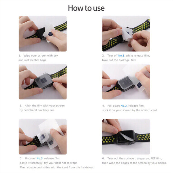 1-5x 38/41/40/42/44/45/49mm Screen Protector For Apple Watch iWatch Series 7 6 5