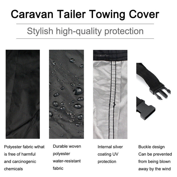 Caravan Hitch Cover Trailer Tow Ball Coupling Lock Cover Waterproof PVC Nylon AU