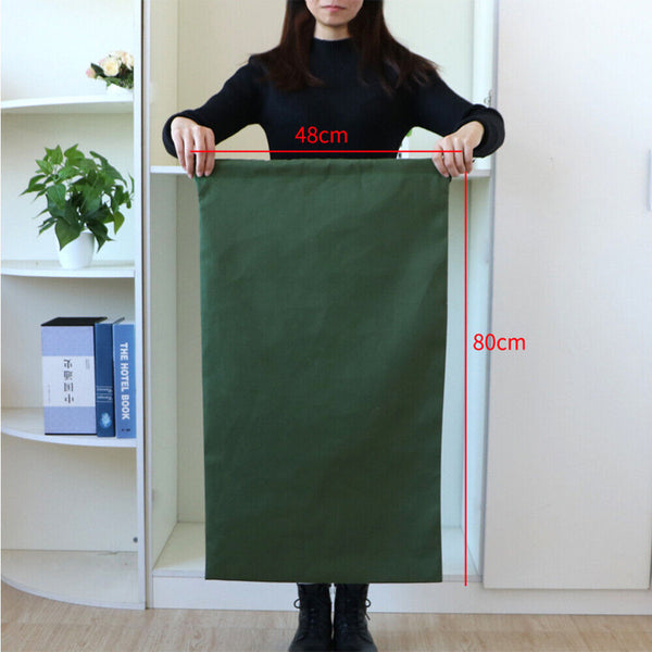 Canvas Drawstring Large Bag Pouch Clothes Craft Storage Laundry Army Green AUS