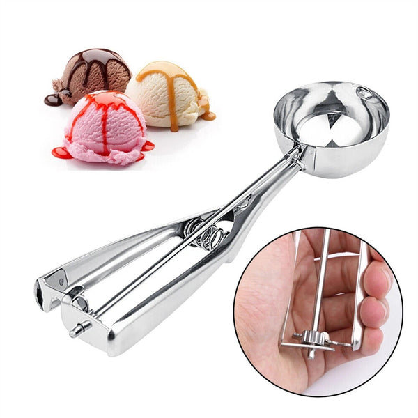 Ice Cream Scoop Stainless Steel Cookie Mash Muffin Spoon IceCream 4/ 5/ 6cm AUS