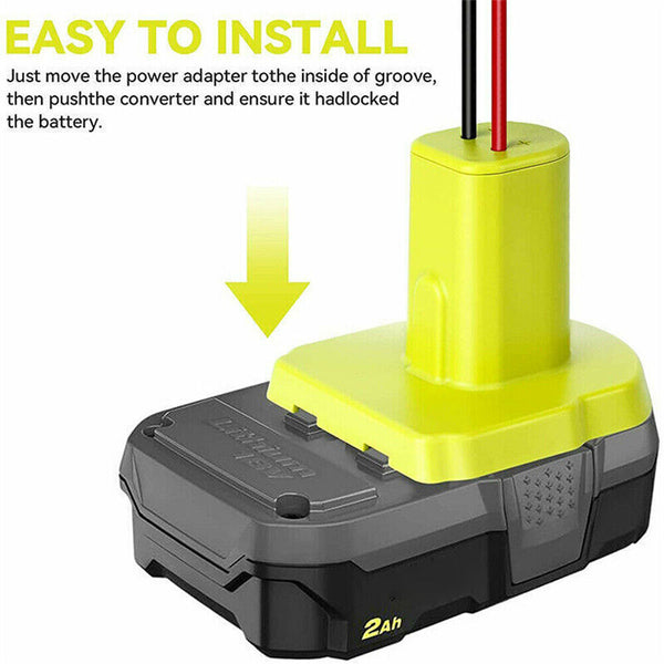 Power Wheels adapter for Ryobi One+ 18V Lithium Ion Battery Dock Power Connector