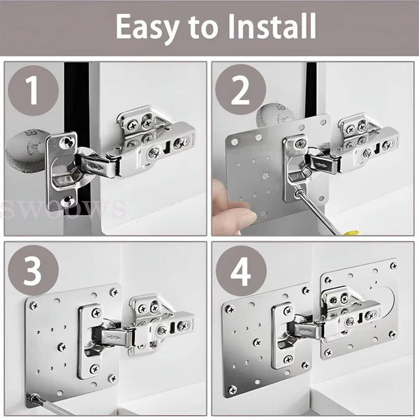 Kitchen Cupboard Door Hinge Repair Kit Hinge Repair Plate Cabinet Mount Tool NEW