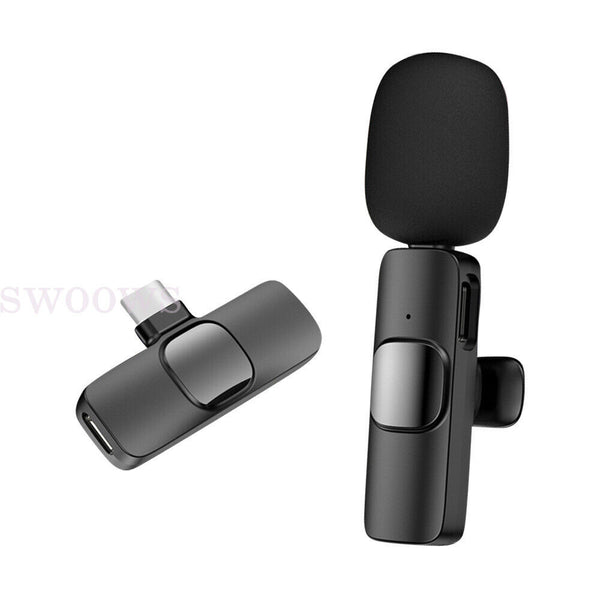 Wireless Lavalier Microphone Audio Recording Mini Microphone for Android