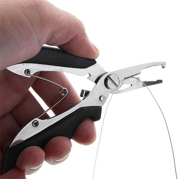 1-3x Stainless Steel Fishing Plier Braid Mono Line Cutters Pliers Split RingTool