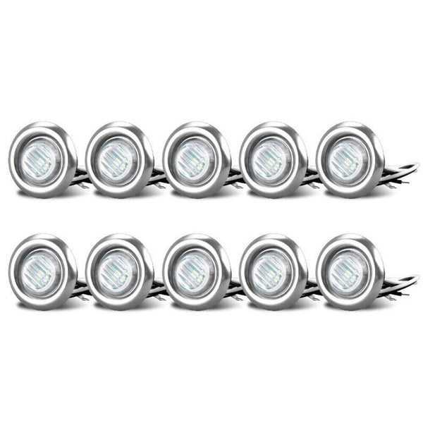 Round LED Clearance Lights Side Marker Truck Trailer Lorry Caravan Lamp 12V 24V