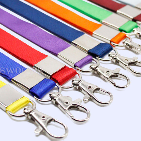 Up 50 Lanyard ID Badge Business Card Key Holder Ring Case Pocket Neck Clip Strap