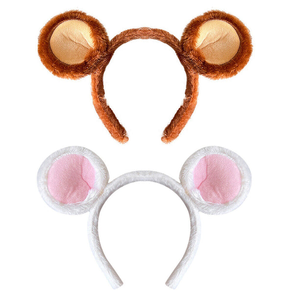 Women Cute Mouse Ear Headband Girls Makeup Hairband Birthday Party Hair Decors