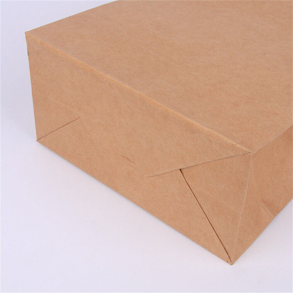 Bulk Kraft Brown Paper Bags with Handles Craft Merchandise Shopping Retail Bags