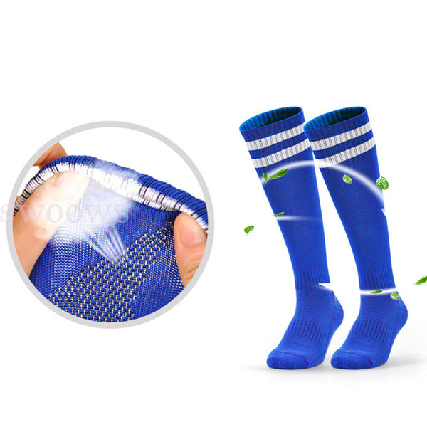 Up 3 Pair Kids Adult High Knee Football Sport Socks Footy Soccer Baseball Hockey