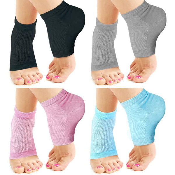 1 Pair Silicone Gel Socks Cracked Foot Skin Care Protector Sleeve Pain Relief AU