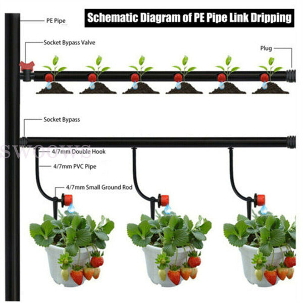 Up to 500 Adjustable Irrigation Micro Flow Dripper Drip Head Hose Sprinklers AU