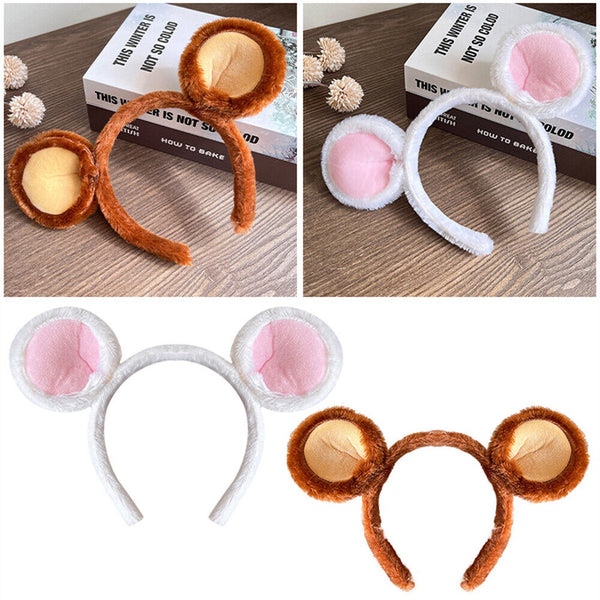 Women Cute Mouse Ear Headband Girls Makeup Hairband Birthday Party Hair Decors