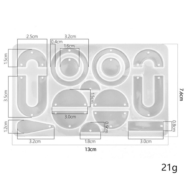 Silicone Pendant Mold Necklace Jewelry Resin Mould Epoxy Casting Craft NEW