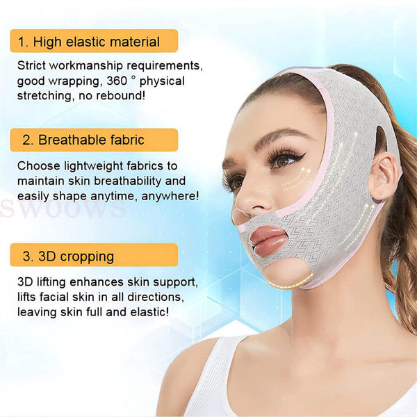 1/2pc Beauty Face Sculpting Sleep Mask V Line Lifting Mask Facial Strap Slimming