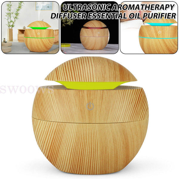 Ultrasonic Aroma Air Humidifier Aromatherapy Diffuser Essential Oil LED Purifier