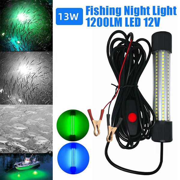 1200LM 12V LED Underwater Fishing Light Stick Squid Prawn Fish Attract Lamp OZ