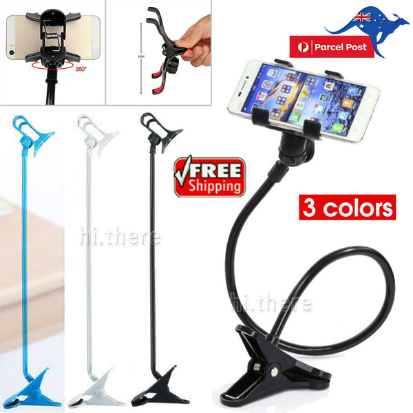 Flexible Long Stand Holder Clip Gooseneck Bracket Clamp Desk BedforMobile Phone