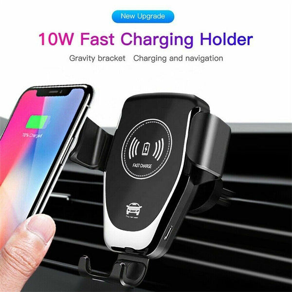 Wireless Fast Charging 10W Car Charger 2 in 1 Mount Holder For Mobile Phone