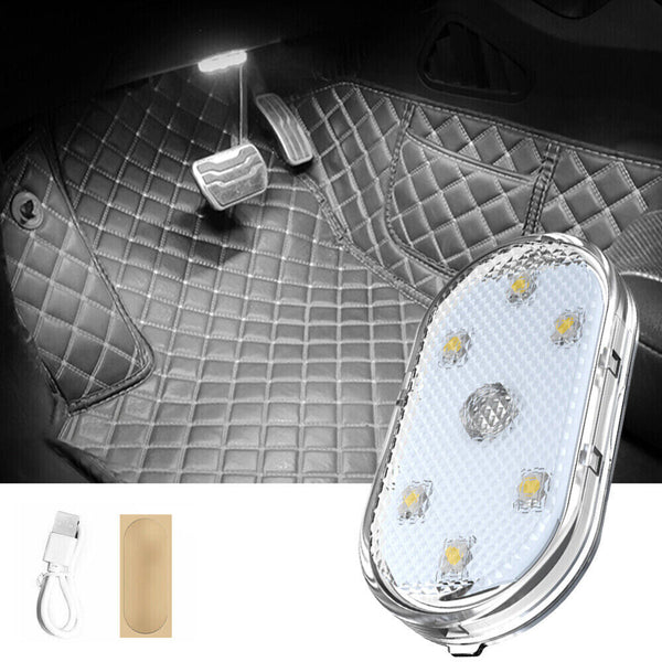 Mini Car Interior LED Light Touch Control Ambient Lamp USB Rechargeable Magnetic