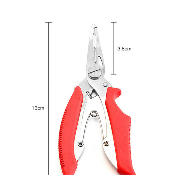 1-3x Stainless Steel Fishing Plier Braid Mono Line Cutters Pliers Split RingTool