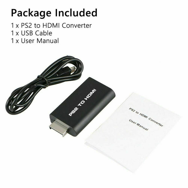 AU PS2 to HDMI Video Converter Composite AV to HDMI PlayStation 2 HD Adapter AU