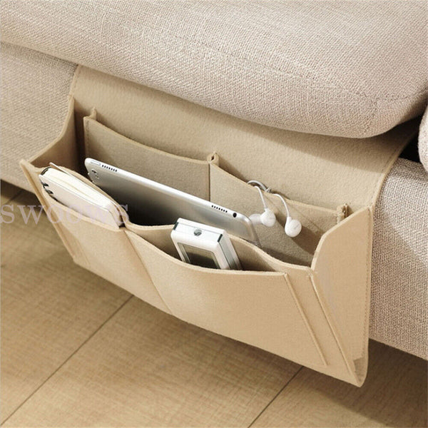 Pocket Bedside Caddy Felt Bed Storage Organizer Hanging Bag Holder Book For Home