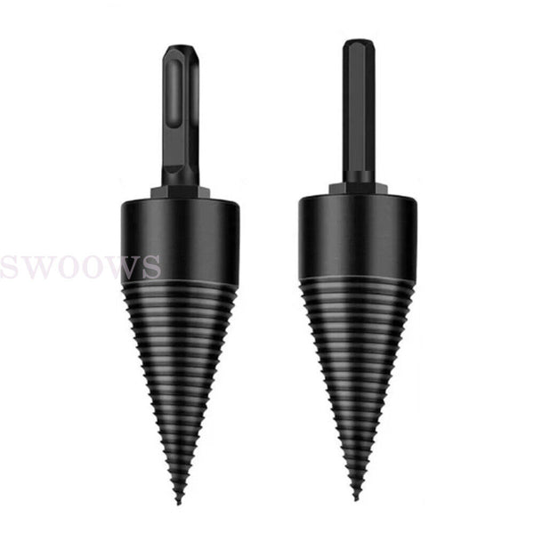 High Speed Twist Firewood Chop Wood Drill Bit Tool 32/42mm Splitting Cone